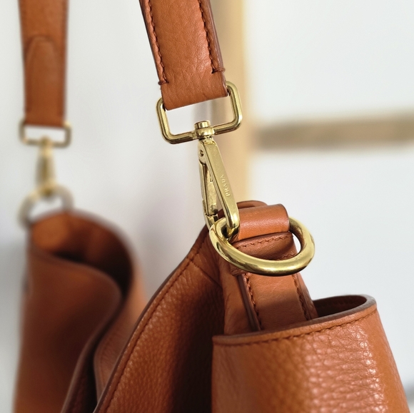 Prada Orange Vitello Daino Leather Side-Pocket Tote Bag - Picture 5 of 10